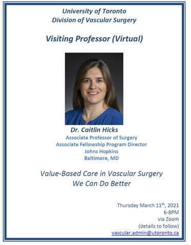 Vascular Surgery Visiting Prof Mar 2021